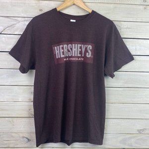 Hershey's Milk Chocolate Men's Burgundy Heathered T-Shirt Size LARGE